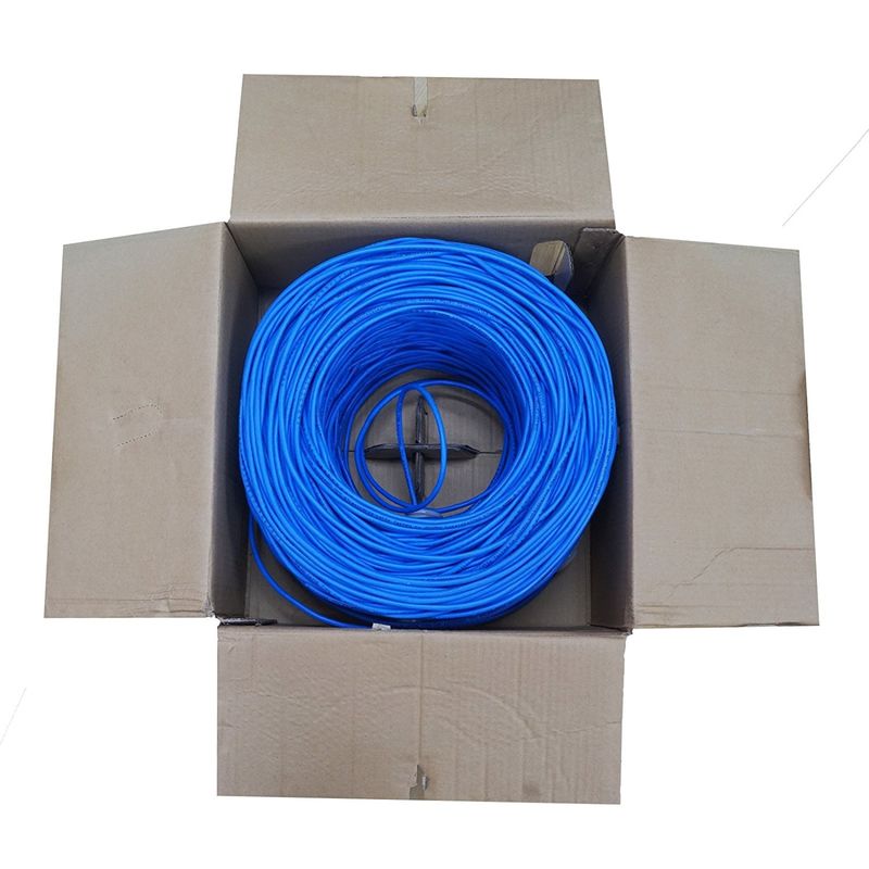 Blue Jacketed Copper Lan Cable 4 Pair UTP Cat6 Network Cables 305m