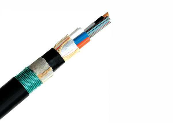 Double Jacket Single Mode Armored Fiber Cable , GYTY53 Fiber Optic Network Cable