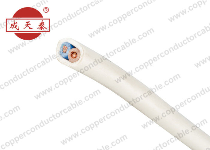 PVC Insulation Electrical Copper Conductor Cable 2 Cores Round Shape
