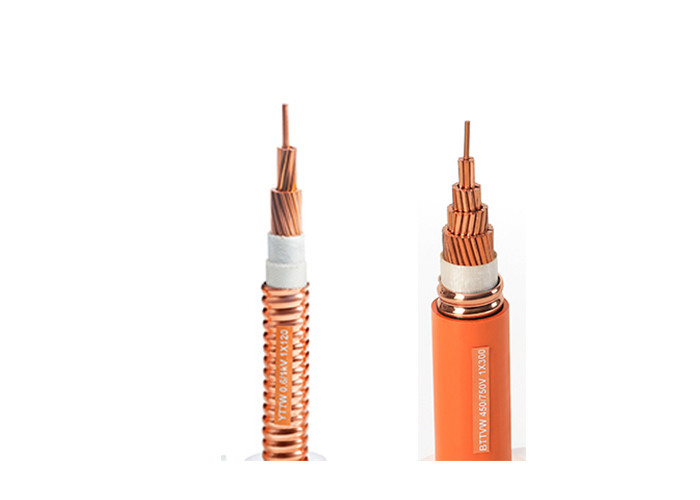 Durable Mineral Insulated Cable , Flame Resistant Cable 3+1 Core Stranded Copper Conductor