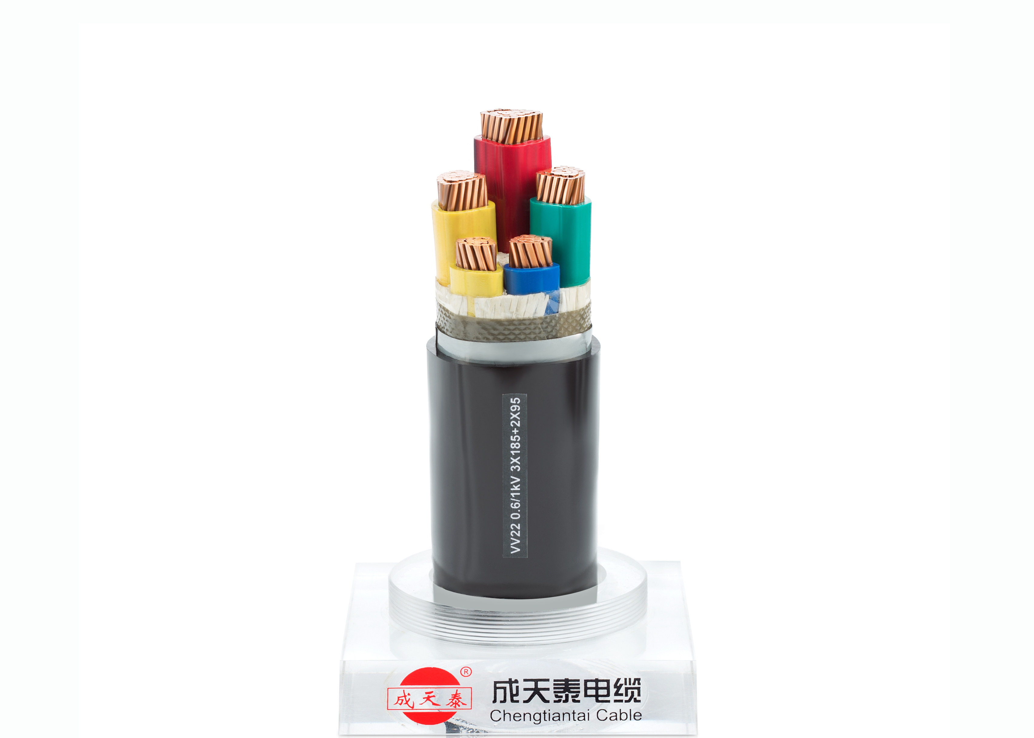 Low Voltage Power Cable 3+2 core 0.6/1 kV Copper Electrical cables PVC Insulation and Sheathed