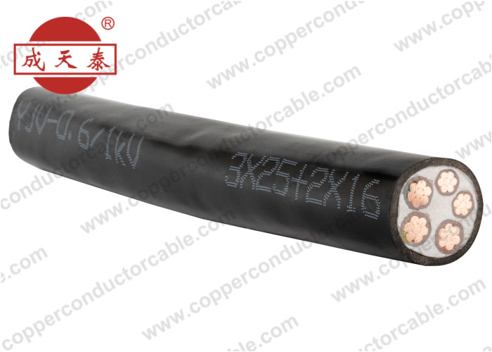 LSHF Copper Conductor Cable , YJV IEC 60502 Standard Electric Power Cable